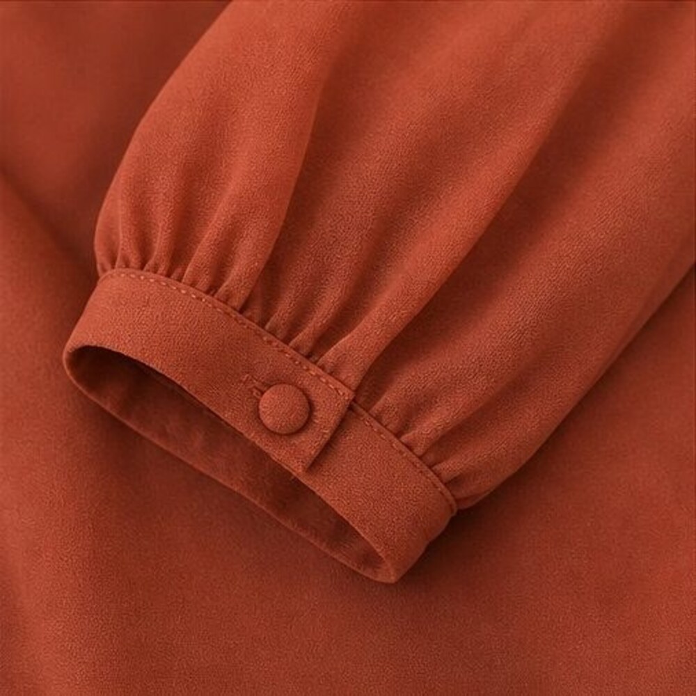 Rust Ruffle Blouse - Picture 5 of 6